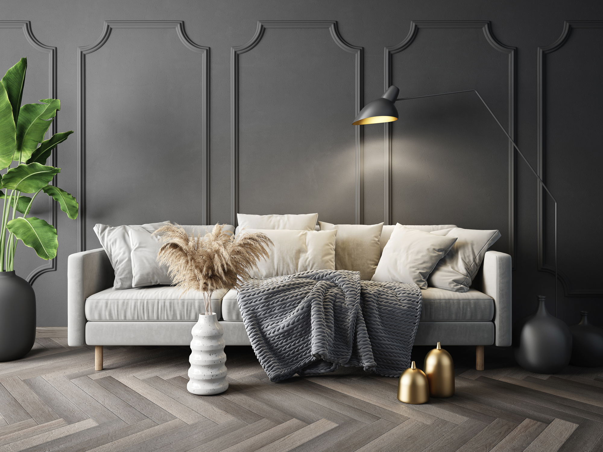 Modern Interior Design of a Living Room